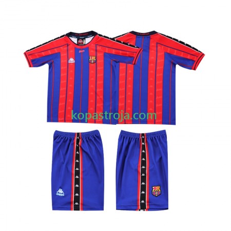 Billiga Fotbollströjor FC Barcelona Retro Barn Hemma tröja 1997 1998 Kortärmad